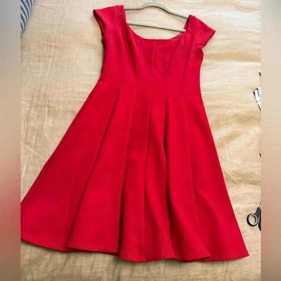 Anthropologie Bailey 44 Vibrant Red Mini romantic Dress - Picture 5 of 14
